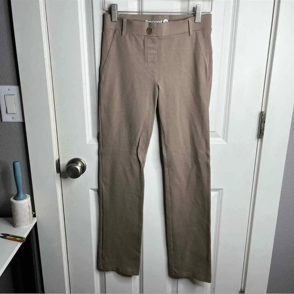 BetaBrand Classic Khaki Twill Straight Leg Dress Pants XS Petite